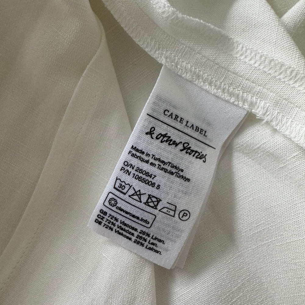 NWT & Other Stories Stockholm Atelier | Shell Button Shirt Midi Dress White - Picture 10 of 10